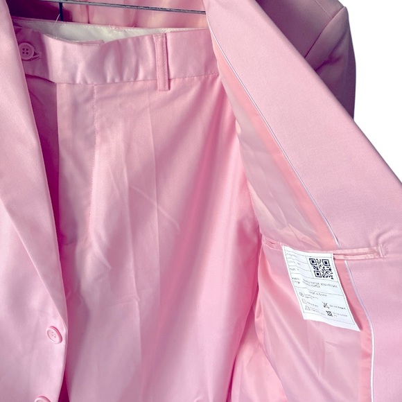 NWT Ween Charm 2-Piece Suit Jacket and Pants Set Medium Light Pink - Picture 7 of 13